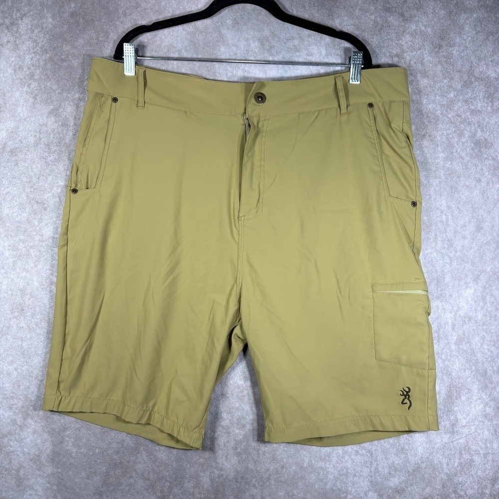 Browning Shorts Mens 42 Tan‎ Outdoor Performance Cargo Hiking Fishing Khaki
